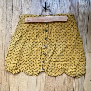 Cooperative (Urban Outfitters) button front tulip hem mini skirt